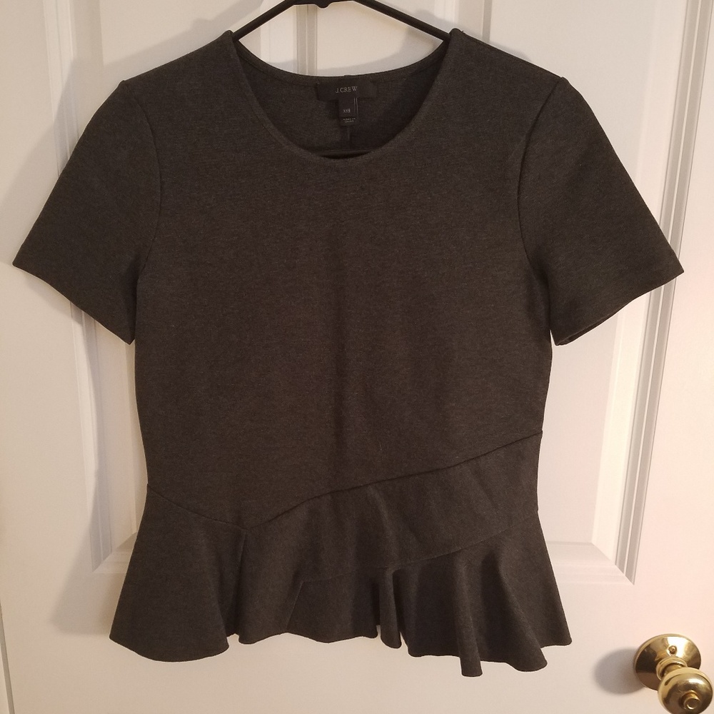 Peplum Ruffle J Crew Top